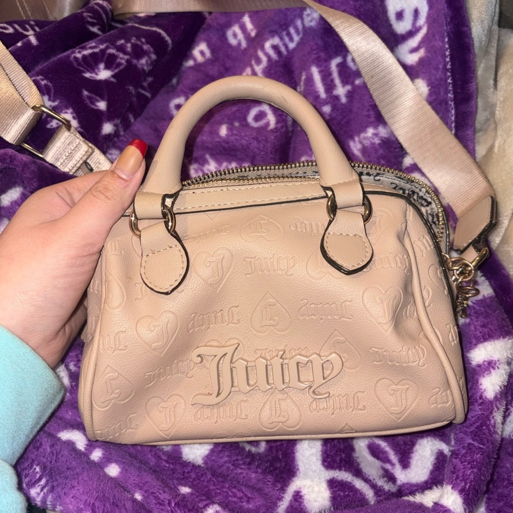 Juicy Couture Beige Embossed Mini Bag